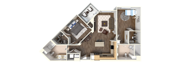 Sola 2 Bedroom and Balcony at Sola, California