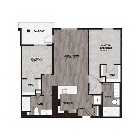 B1 Floorplan at Metro Mission Valley, San Diego California