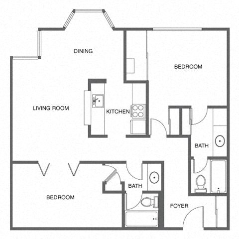a floor plan of a house with a bedroom and a living room