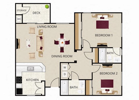 One Bedroom One Bathroom