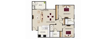 Two Bedroom Two Bathroom