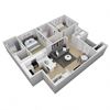 Unit H-Mod Floor Plan