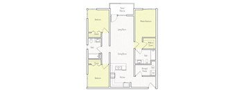 1150 sq.ft. C-3 Floor plan, at Parc One, Santee, 92071