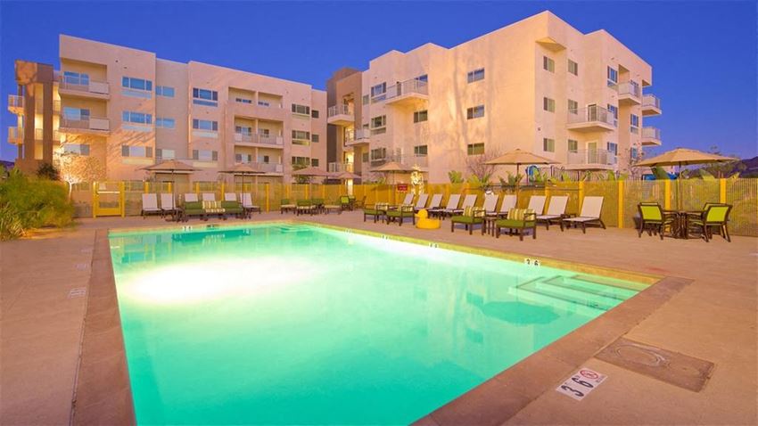 Swimming Pool with Lounge Chairs Swimming Pool with Lounge Chairs, at Parc One, Santee, California