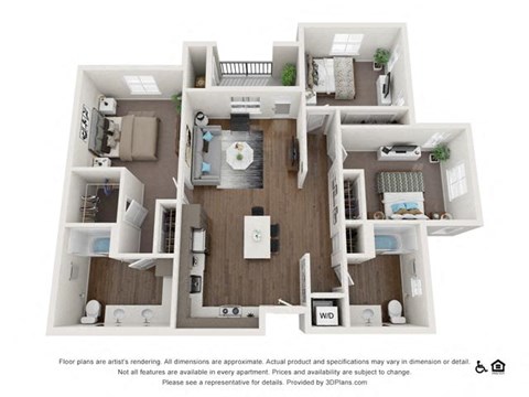 Three bedroom Two bathroom