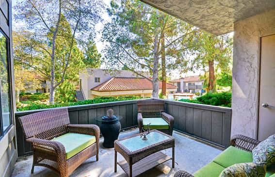 Private Patio at Shadowridge Woodbend Apartments in Vista, CA Private Patio at Shadowridge Woodbend Apartments in Vista, CA