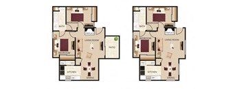 two screenshots of a floor plan of a house