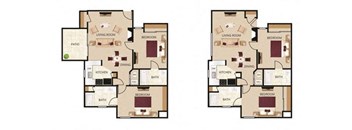 the floor plan of the apartments