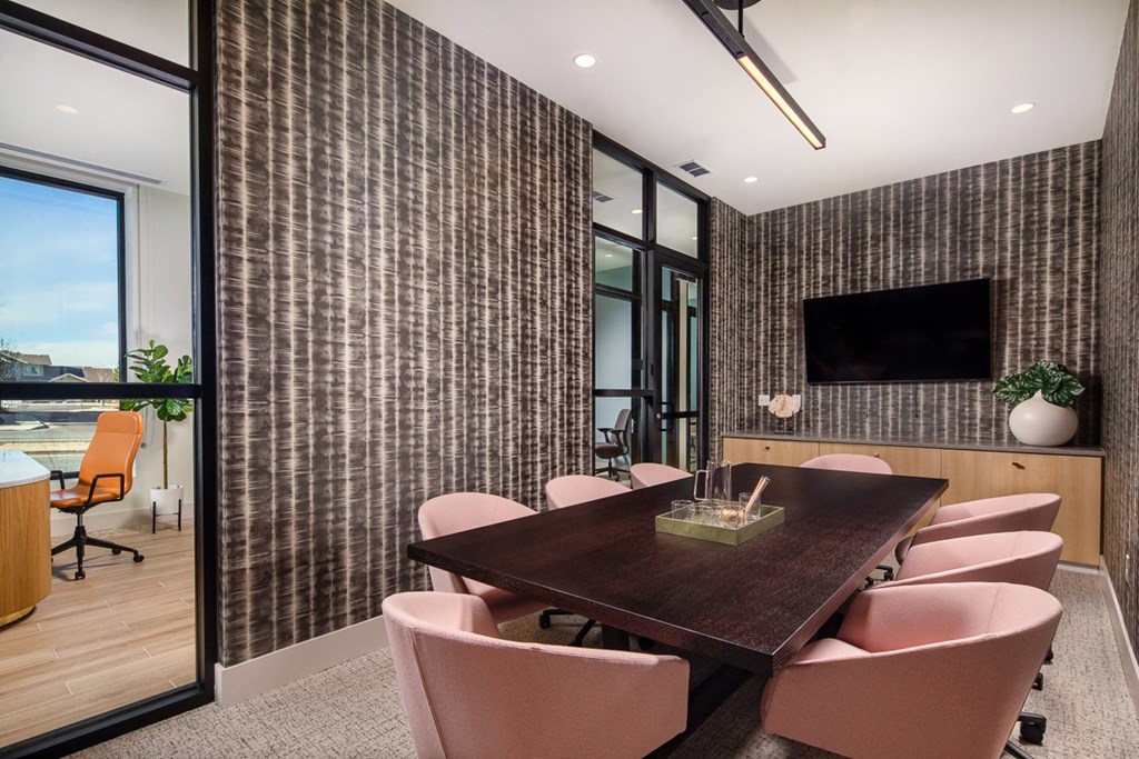 Conference room with TV