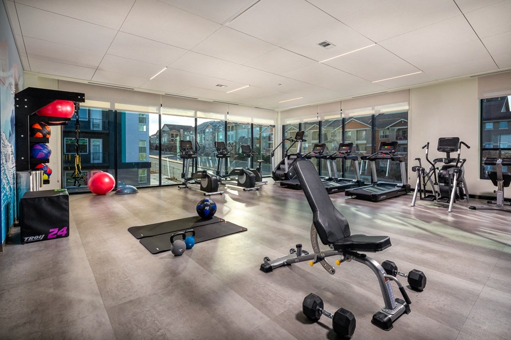 Fitness center with cardio equipment