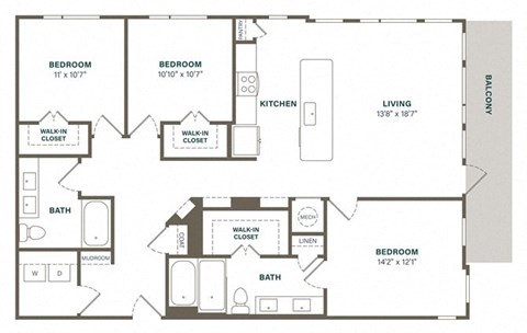 Three bedroom Two bathroom