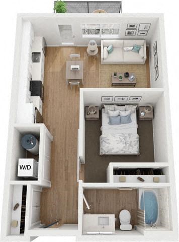 One bedroom one bathroom