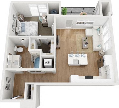 One bedroom one bathroom