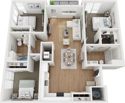 Three bedroom Two bathroom