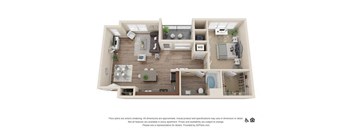 One Bedroom A Floor Plan at Rockvue, Broomfield, CO
