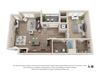 One Bedroom A Floor Plan One Bedroom A Floor Plan at Rockvue, Broomfield, CO
