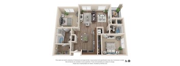 Two Bedroom A Floor Plan at Rockvue, Colorado