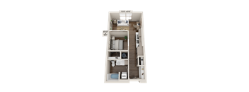 A1- Studio Floorplan  at Novus, Lone Tree