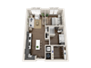 A4-C One Bedroom Floorplan
