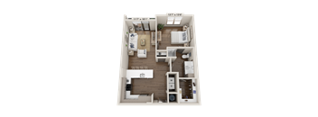 A5-B One Bedroom Floorplan at Novus, Lone Tree, CO, 80124