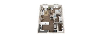 A5 One Bedroom Floorplan  at Novus, Lone Tree