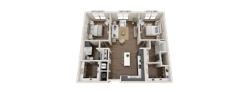 B2 2 Bedroom Floorplan at Novus, Colorado, 80124