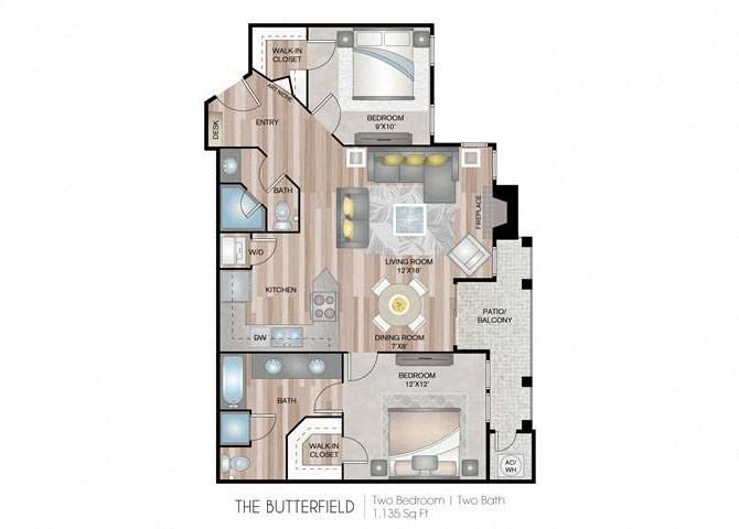 Butterfield Butterfield two bedroom two bathroom