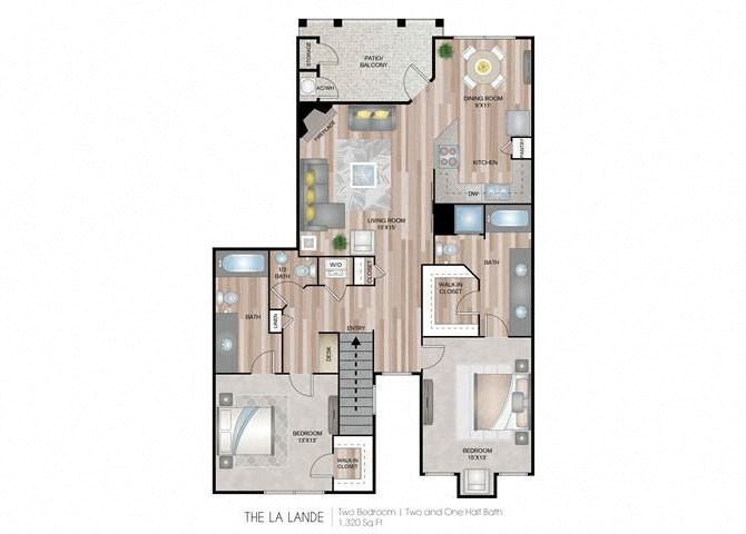 LaLande two bedroom two bathroom