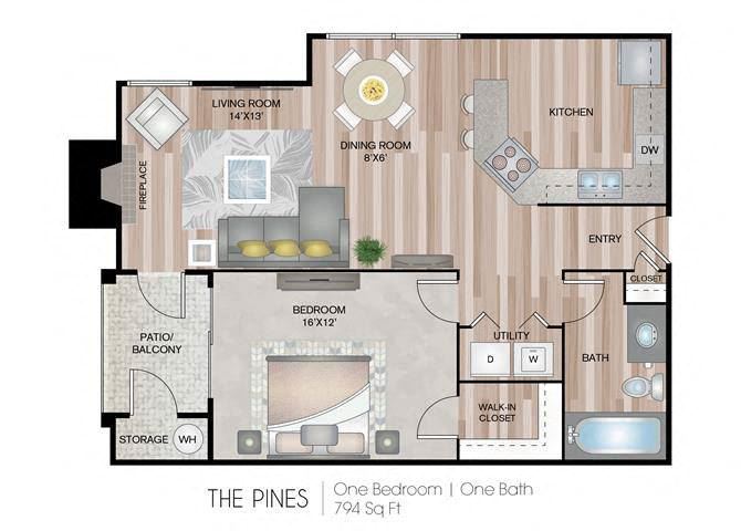 Pines one bedroom one bathroom