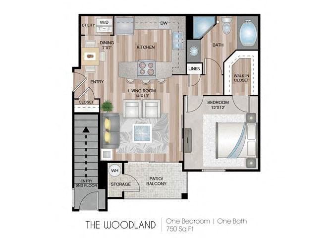 Woodland one bedroom one bathroom