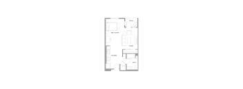 a floor plan of a house with a green background