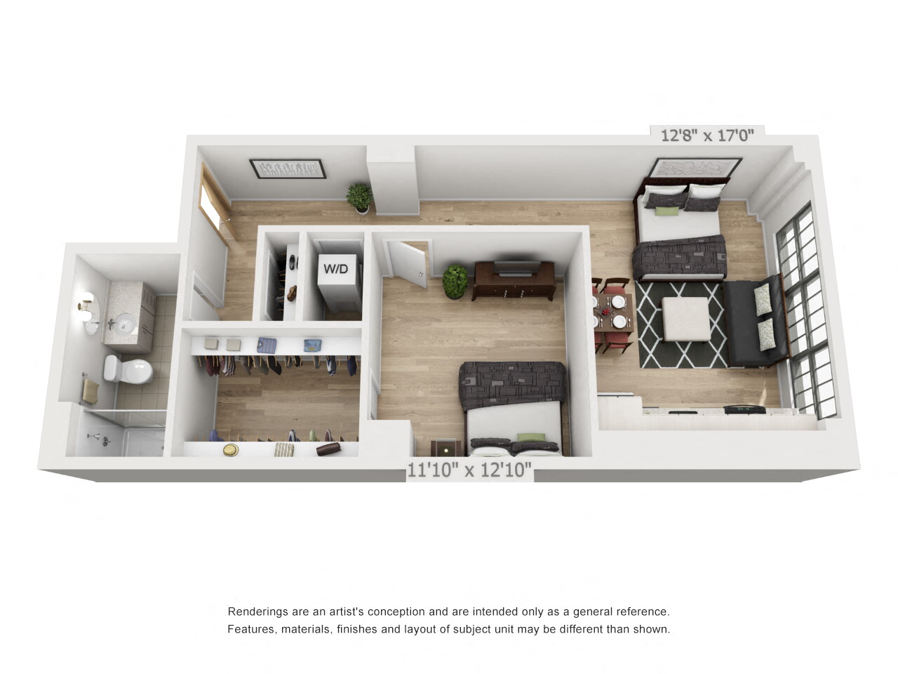 One Bedroom One Bathroom