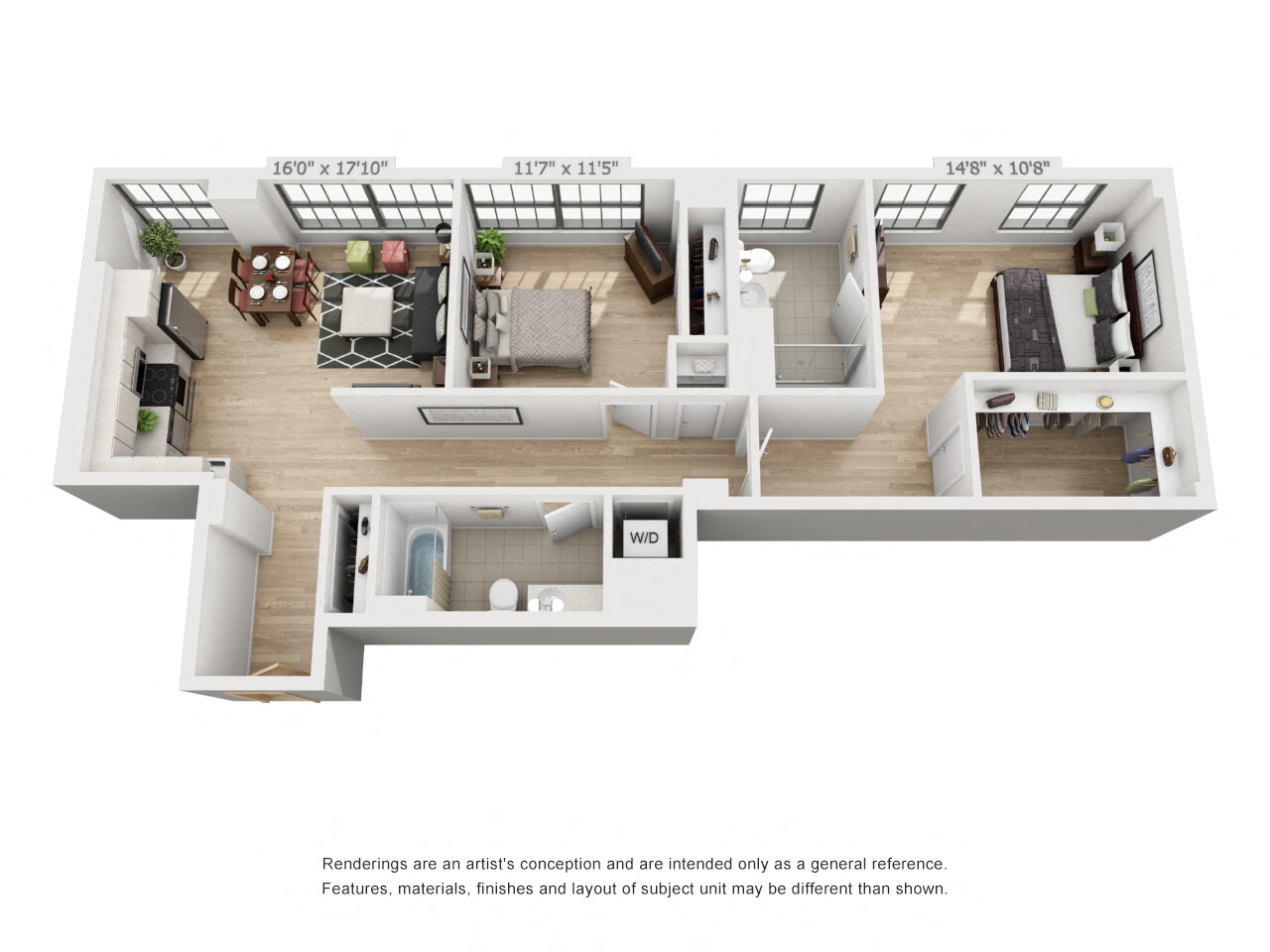 Two Bedroom Two Bathroom