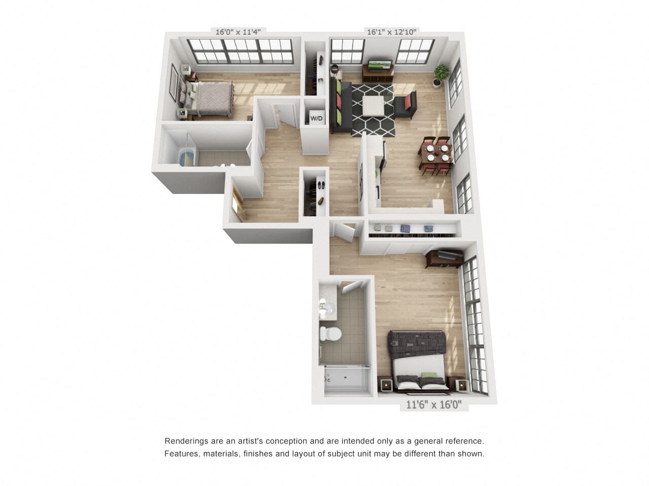 Two Bedroom Two Bathroom