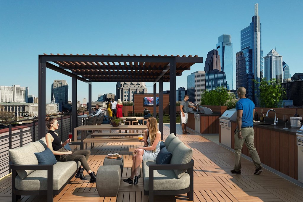 outdoor lounge rendering
