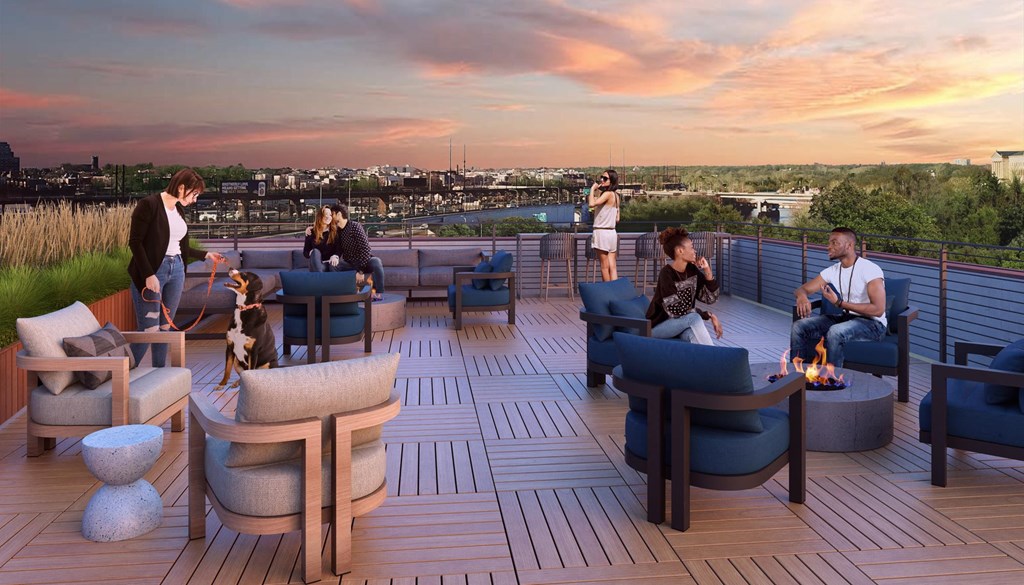 rooftop lounge rendering
