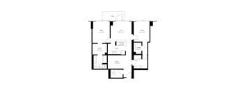 A black and white image of a floor plan for a house.