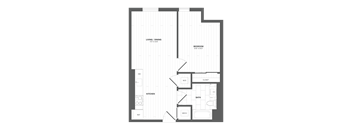 a floor plan of a bedroom apartment