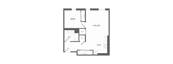 a floor plan of a bedroom apartment