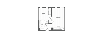 a floor plan of a bedroom apartment