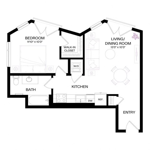 a floor plan of a house with an open floor plan