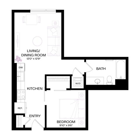 a floor plan of a house with an open floor plan