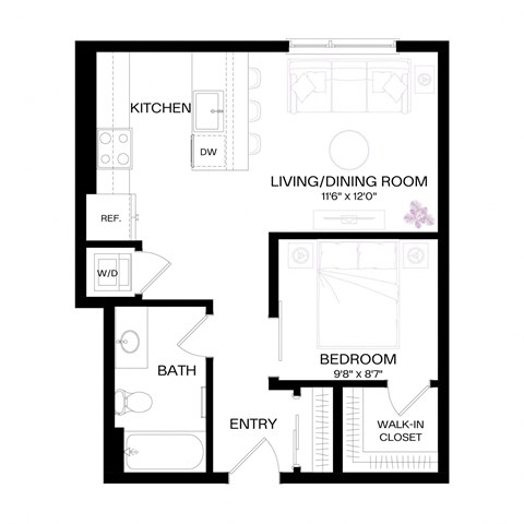 a floor plan of a house with an open floor plan