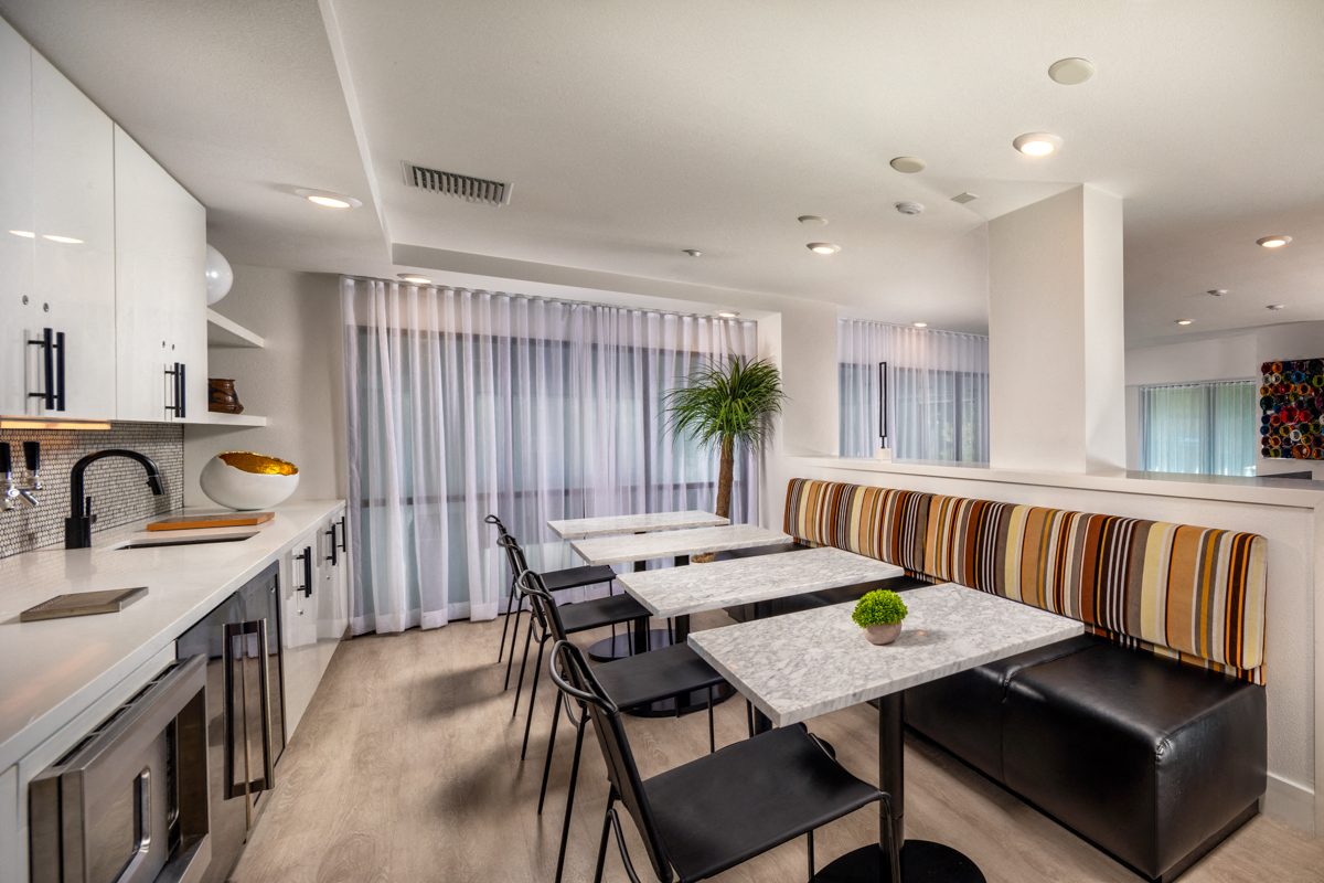 Island Kitchen at Clarendon Apartments, California