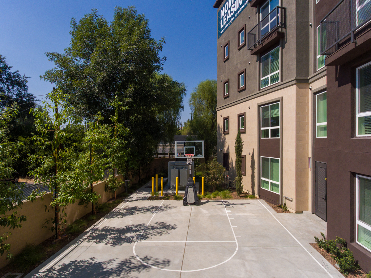 Basketball Court at Clarendon Apartments, Los Angeles, CA