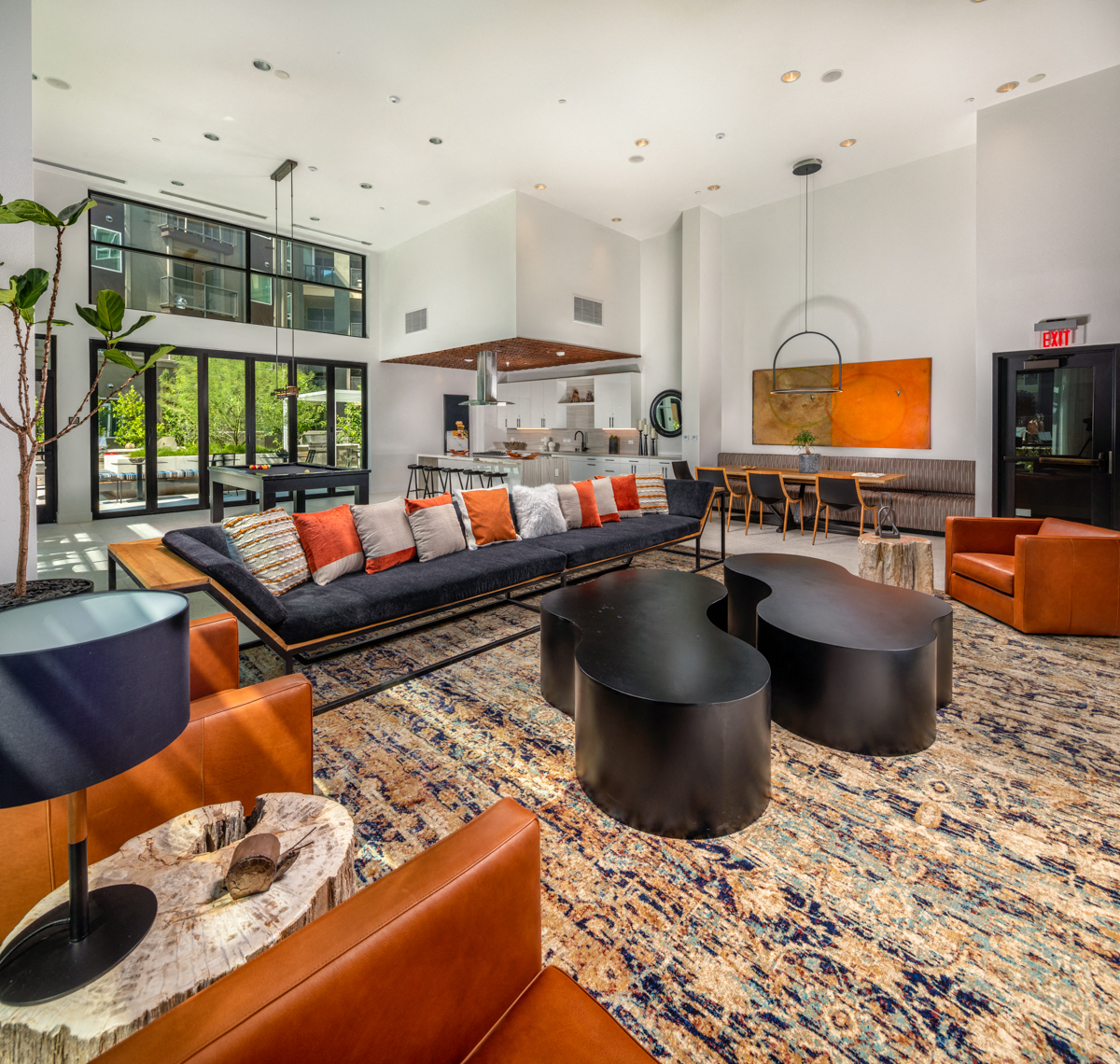 Community Clubhouse at Clarendon Apartments, Los Angeles, 91367