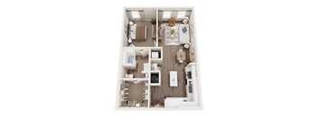 3D floor plan of A2