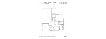 A black and white image of a floor plan for a 2 bedroom, 2 bathroom apartment.