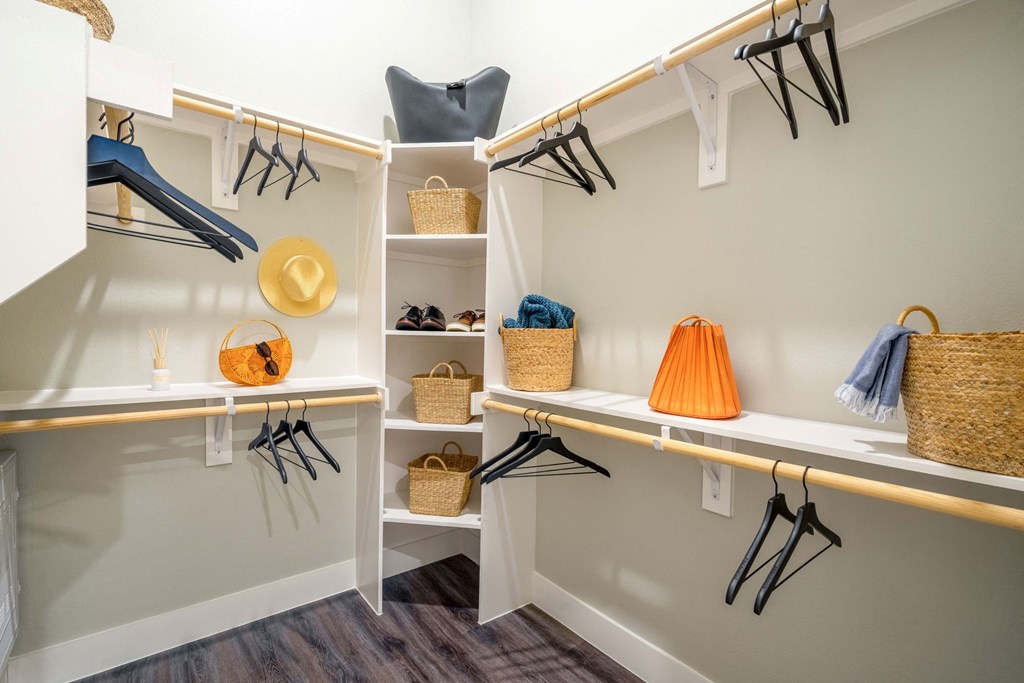 closet with custom shelving