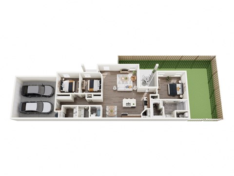 a 3 bedroom floor plan of a 2100 sq ft house